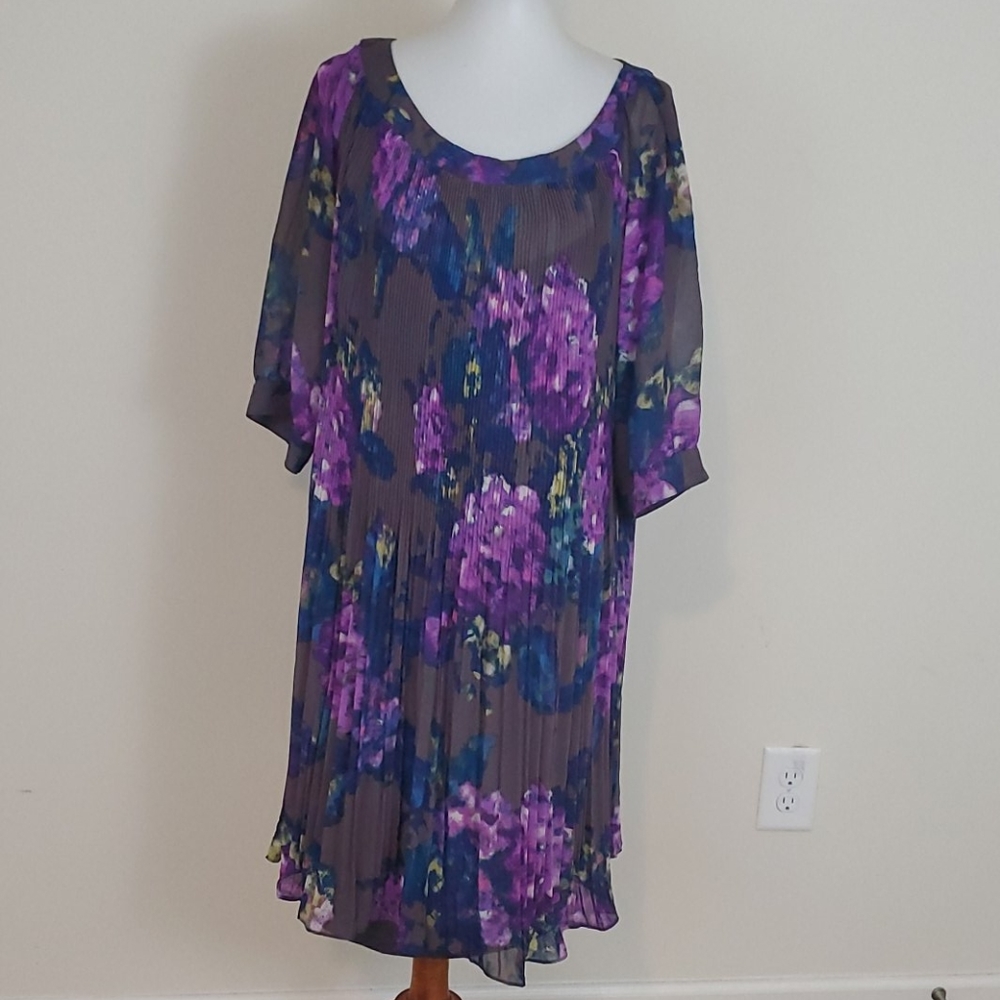 Jessica Howard floral print pleated dress size 16w